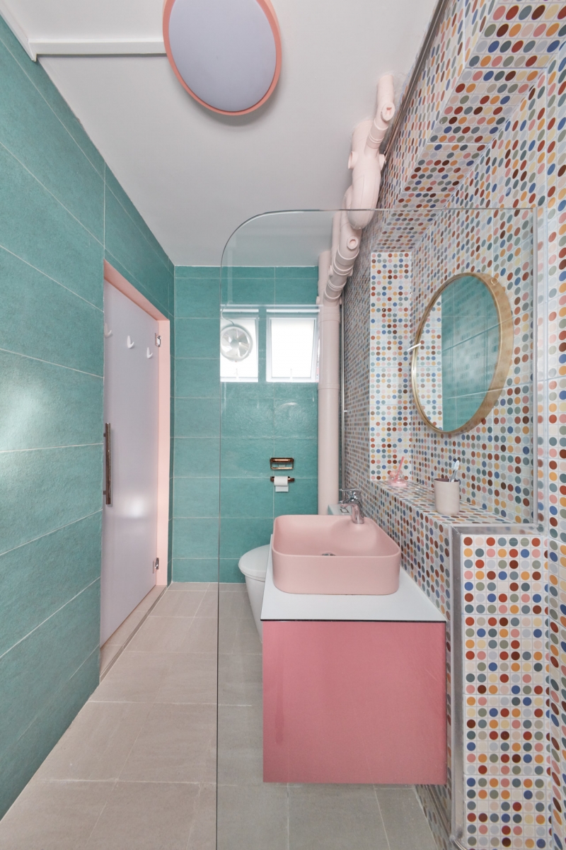 pastel hdb bathroom