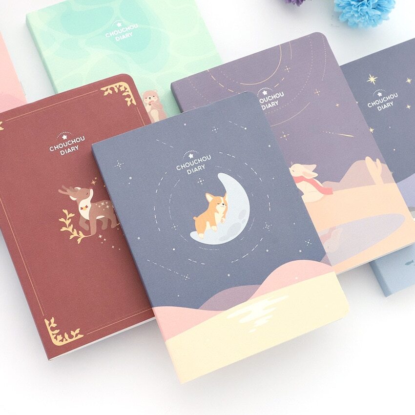 PLEPLE 2021 animals CHOU CHOU animal Diary, monthly weekly planner