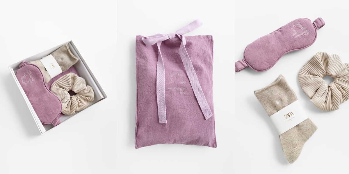 ZARA pink lilac Horoscope Bag Set 