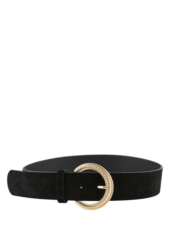 Pieces Silja black Suede Waist Belt