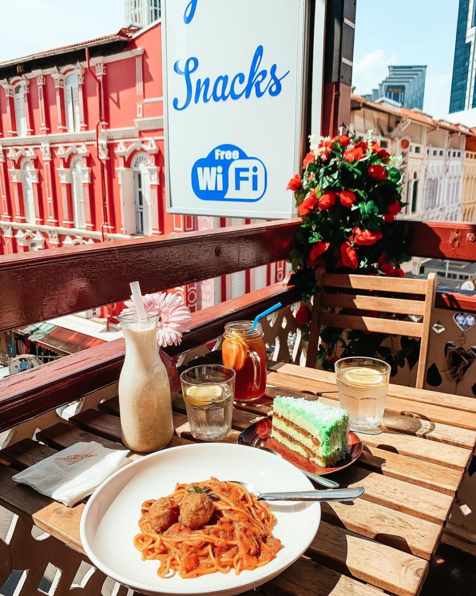 cafe food at Sweetea Caffe balcony seats