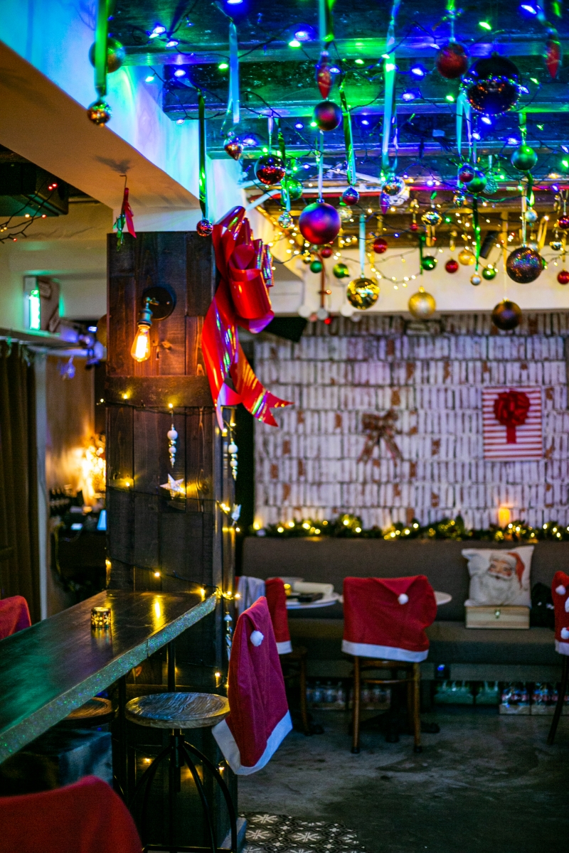 Barbary Coast bar area and decorations