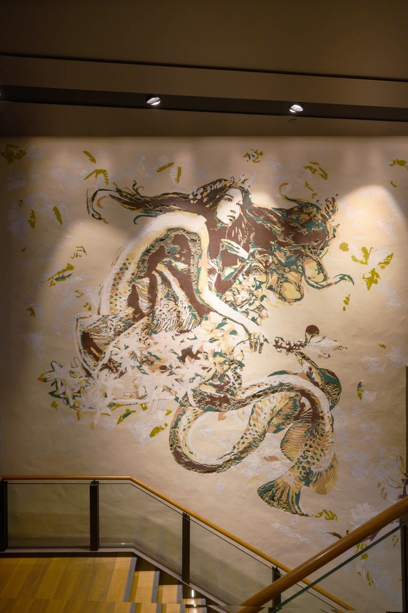 Starbucks Jewel siren wall mural