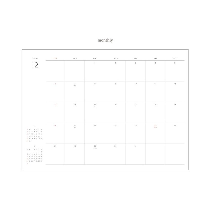 plain minimalist Dash & Dot 2021 Wish Diary