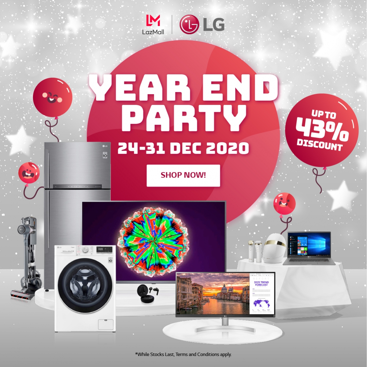 LG year end sale on Lazada