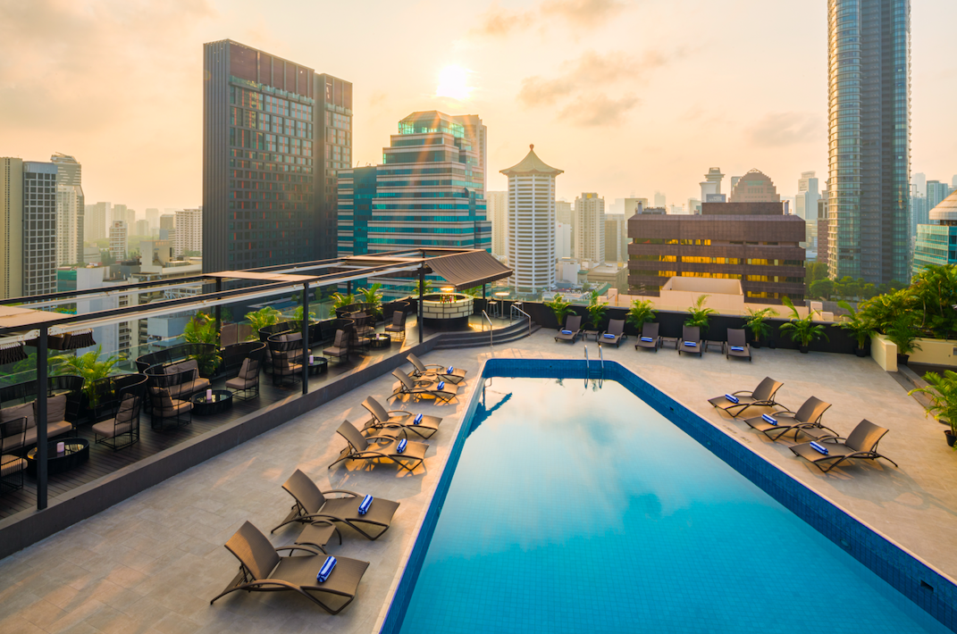 Hilton Singapore rooftop pool