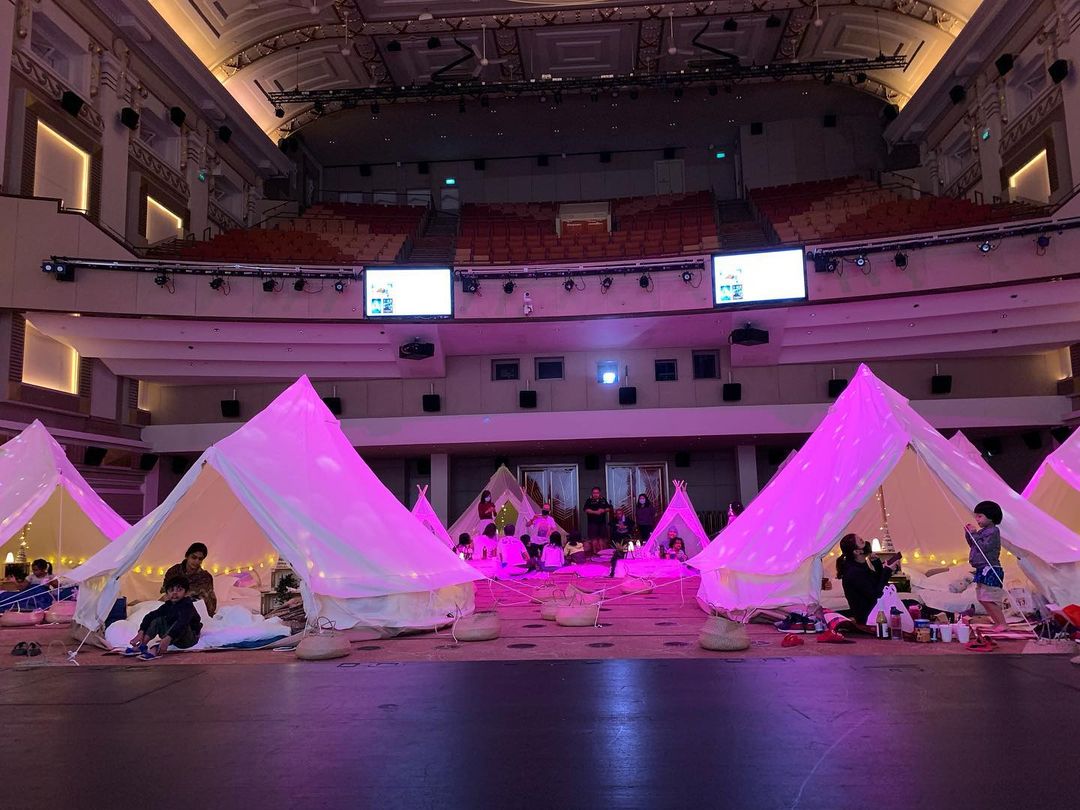 Capitol Theatre glamping picnic movie night staycation