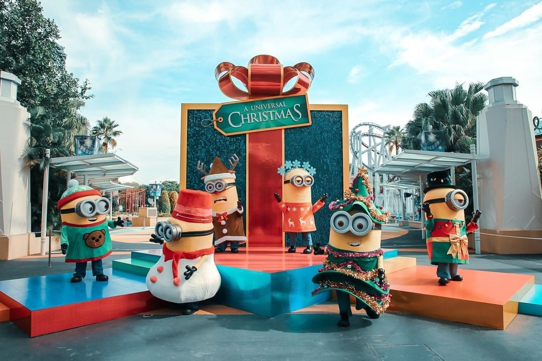 Christmas light-up Singapore 2020 Universal Studios
