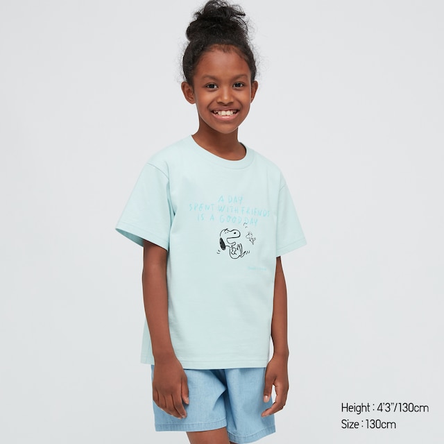 kids Peanuts X Yu Nagaba UT Graphic t shirt in blue