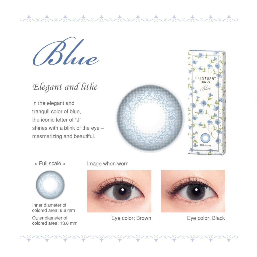 SEED Jill Stuart 1day UV contact lens blue Singapore