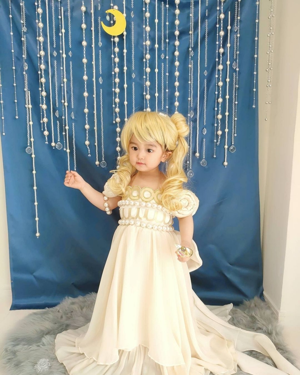 asian baby dressed as princess serenity sailor moon