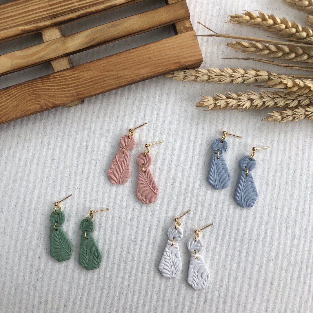 The Kayo one colour matte clay earrings