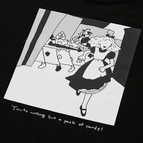 Uniqlo black Alice in Wonderland tee graphic back