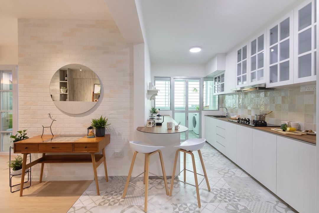 small breakfast dining nook in kitchen singapore