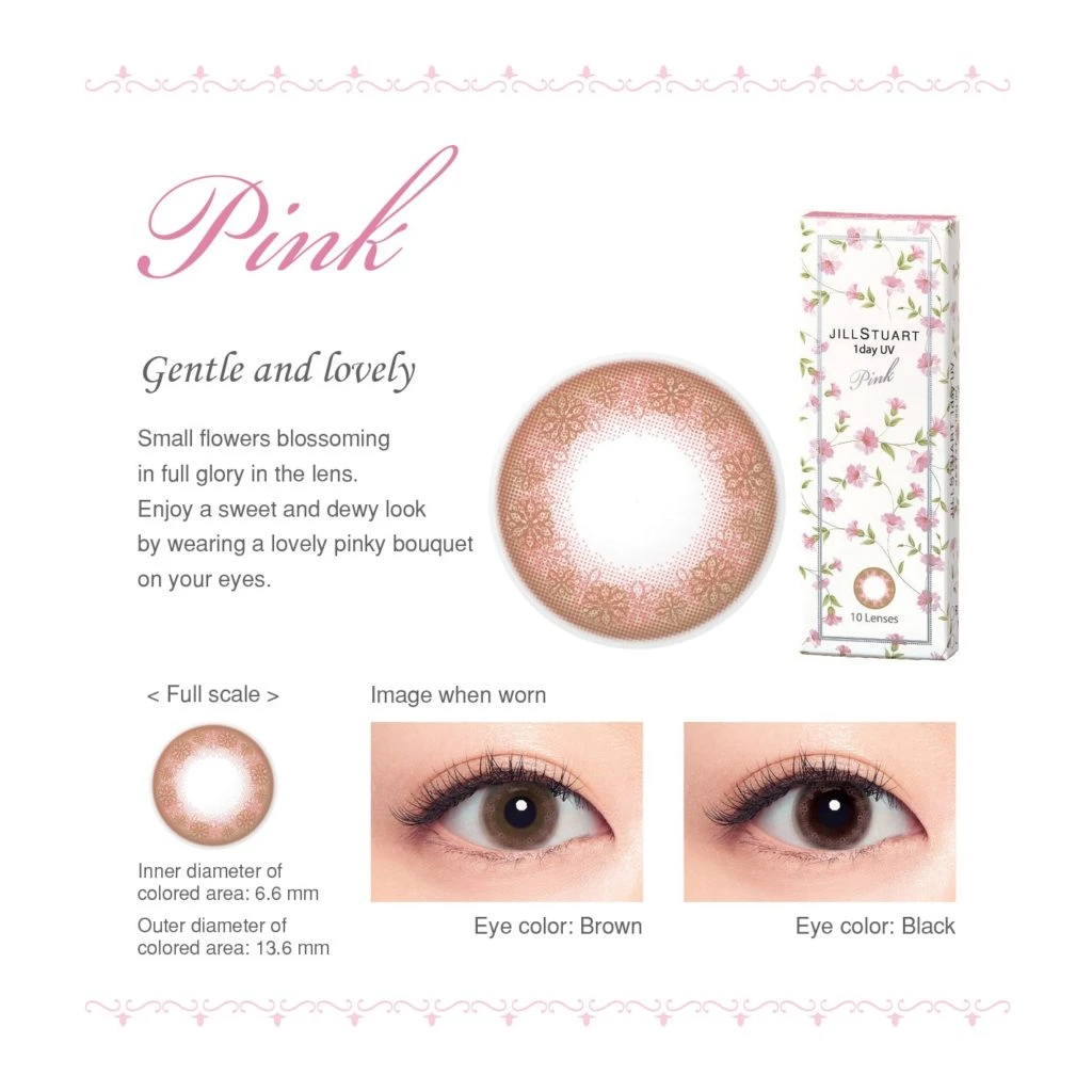 SEED Jill Stuart 1day UV contact lens pink Singapore