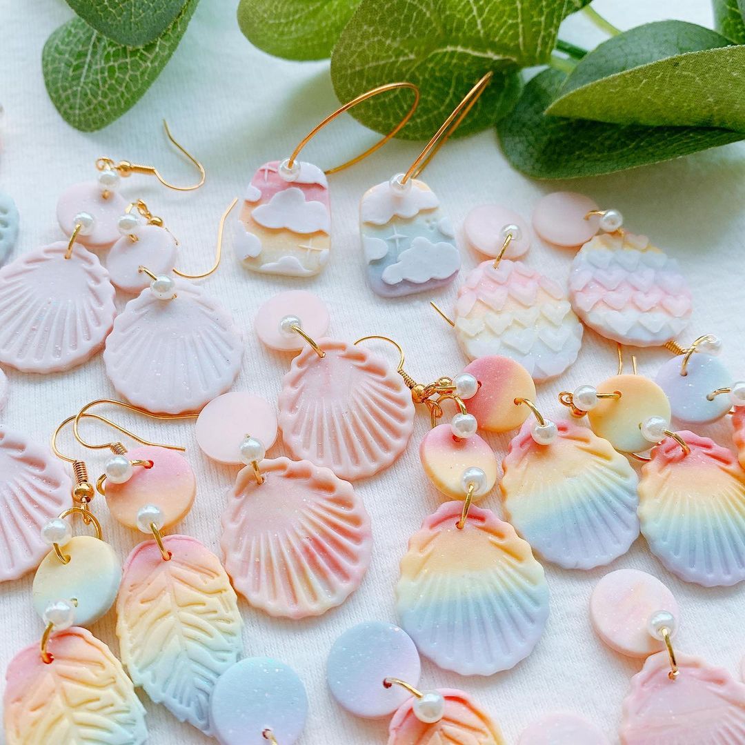 Countydonuts_ cute clay earrings