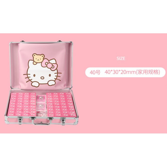 pink hello kitty mahjong set in case