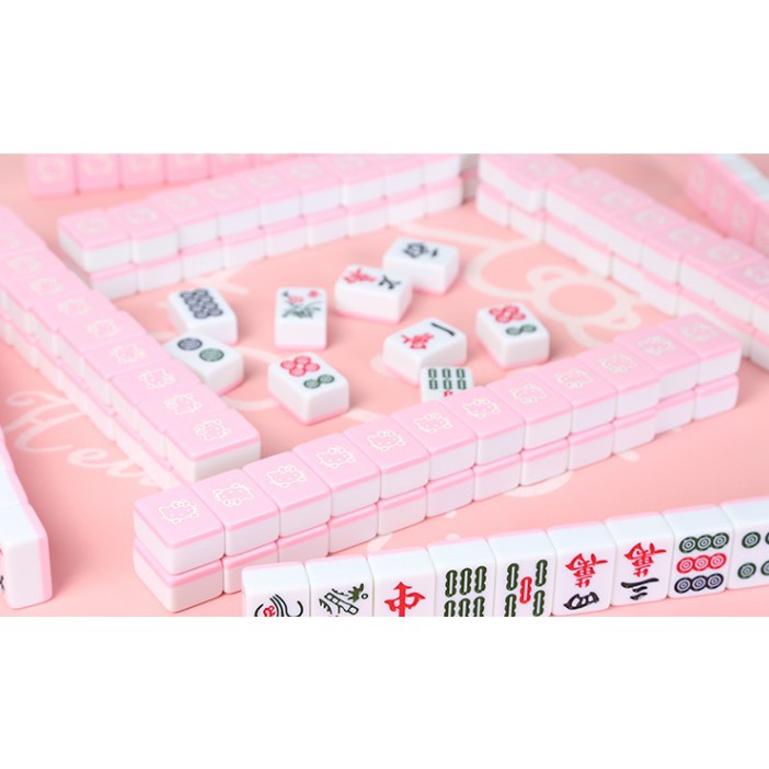 pink hello kitty mahjong set