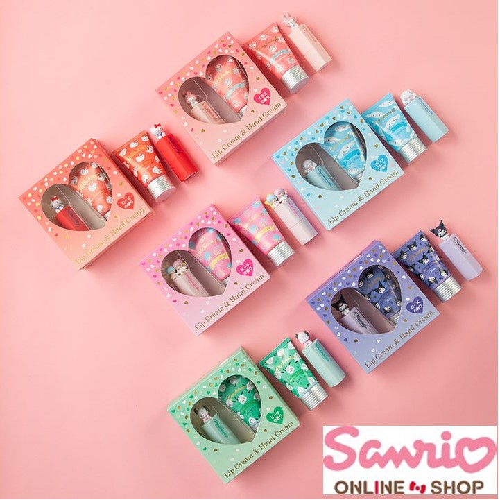 sanrio lip cream and hand cream sets
