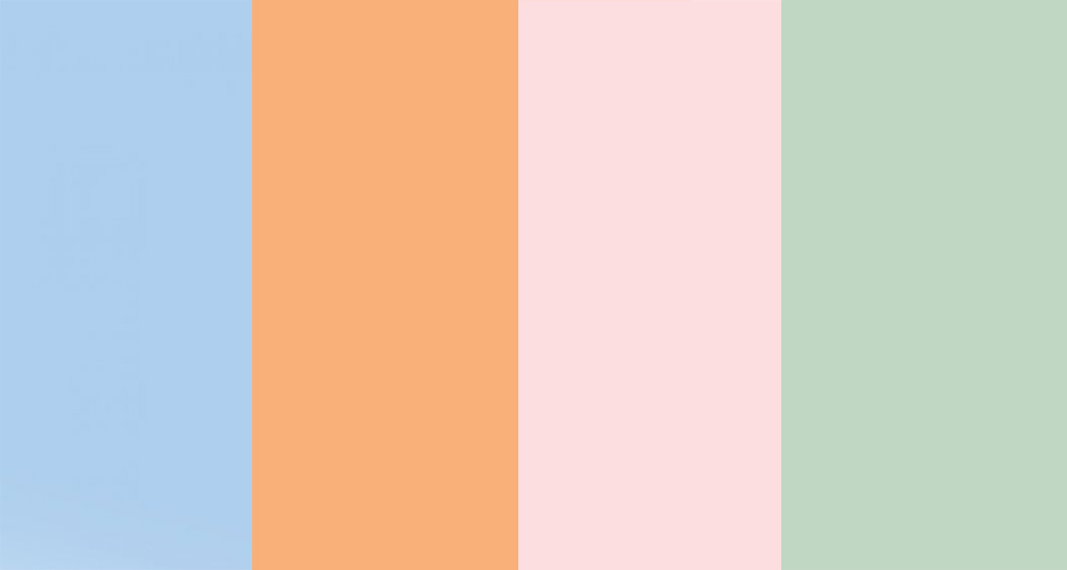 Tiger lucky colours for 2021 - blue, orange, pink, green