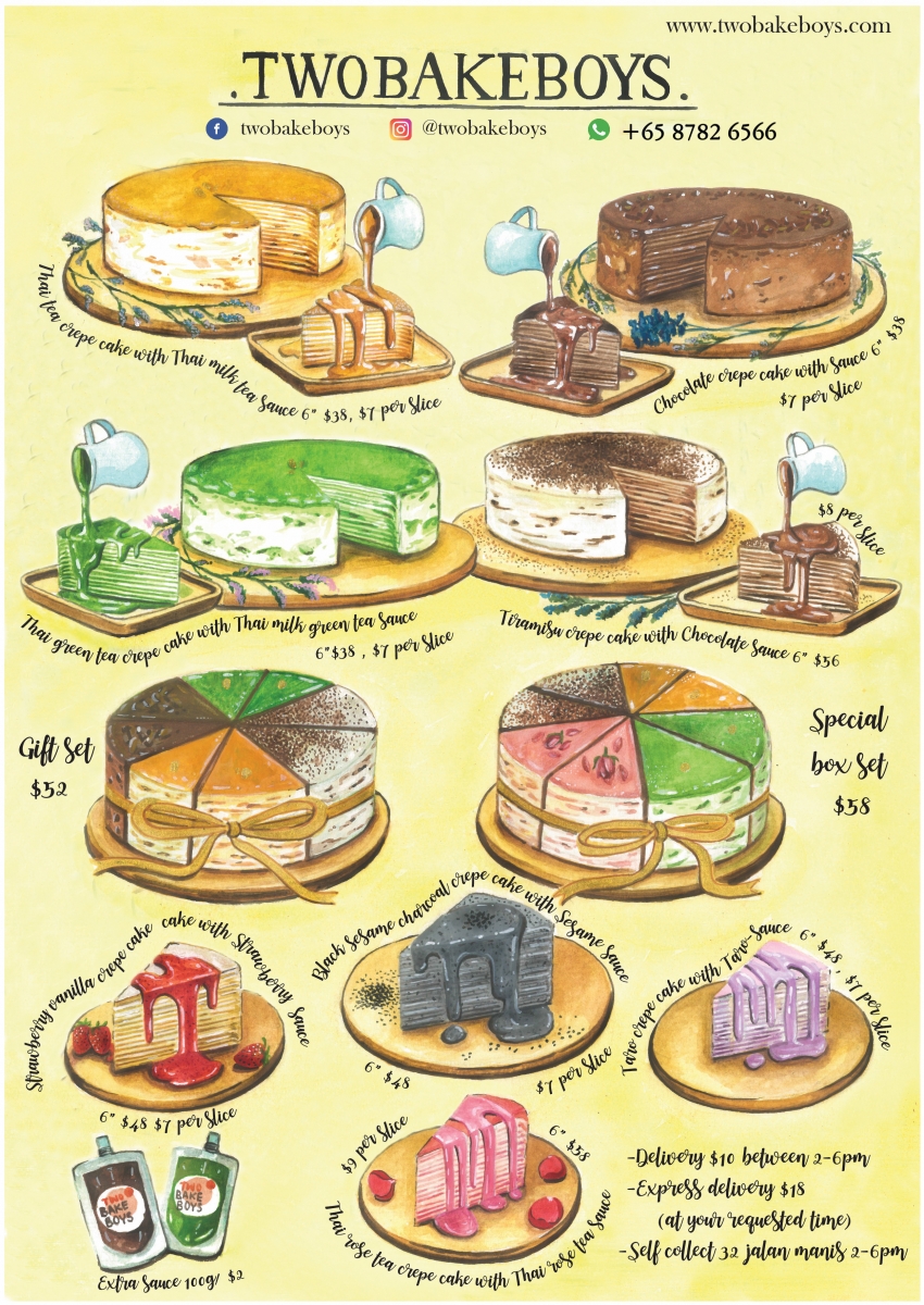Two Bake Boys new menu