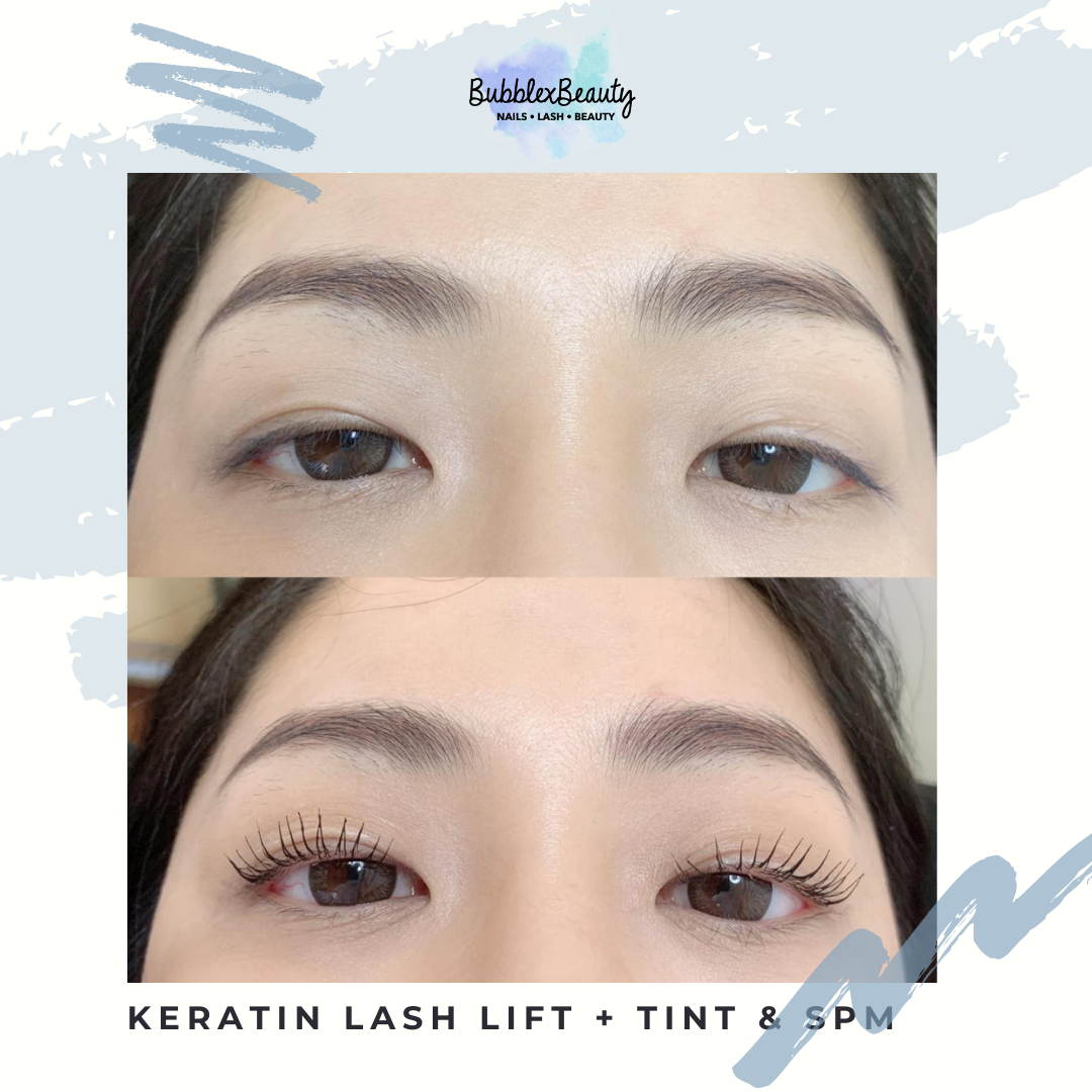 BubblexBeauty lash lift before and after