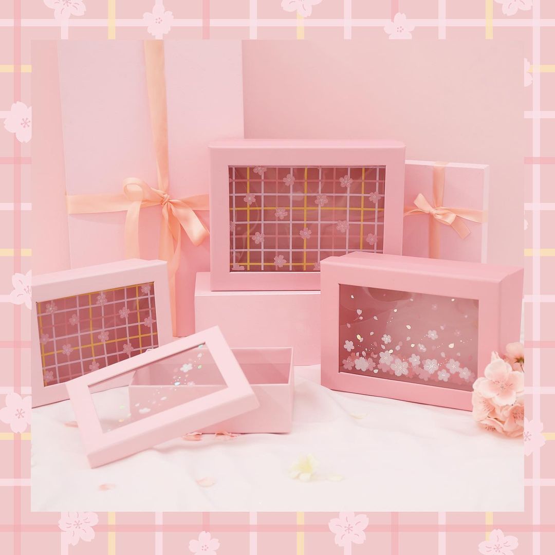 Daiso Korea Dreaming Blossom boxes