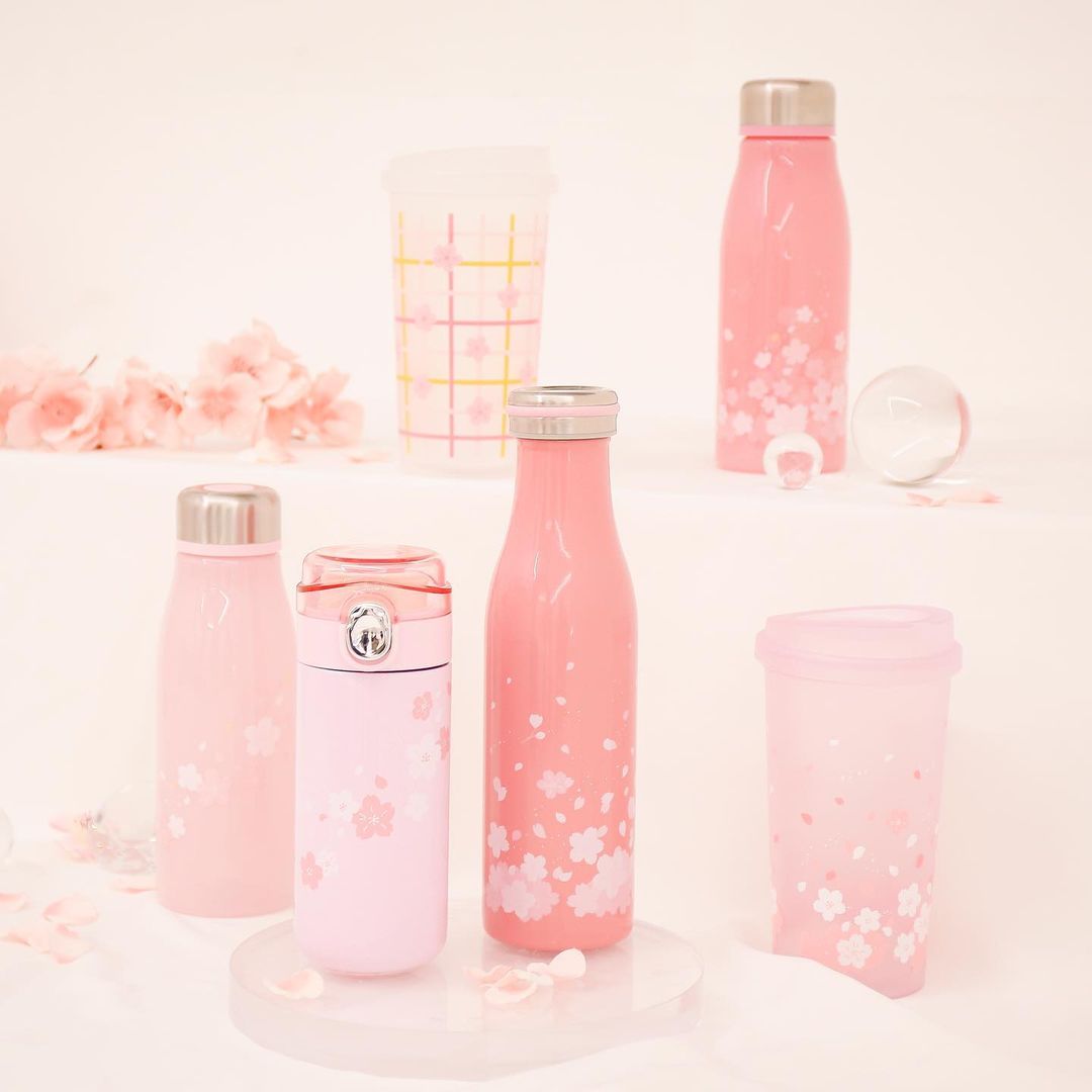 Daiso Korea Dreaming Blossom bottles
