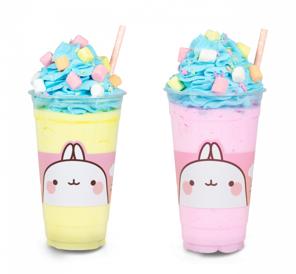 molang mango and strawberry frappe