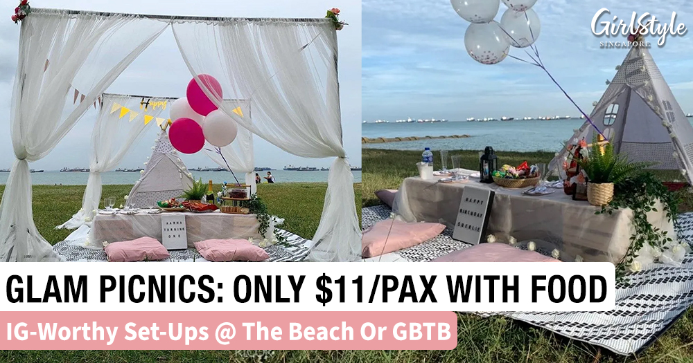 Glam Picnics In Singapore GlampingStyle SetUps At The Beach Or