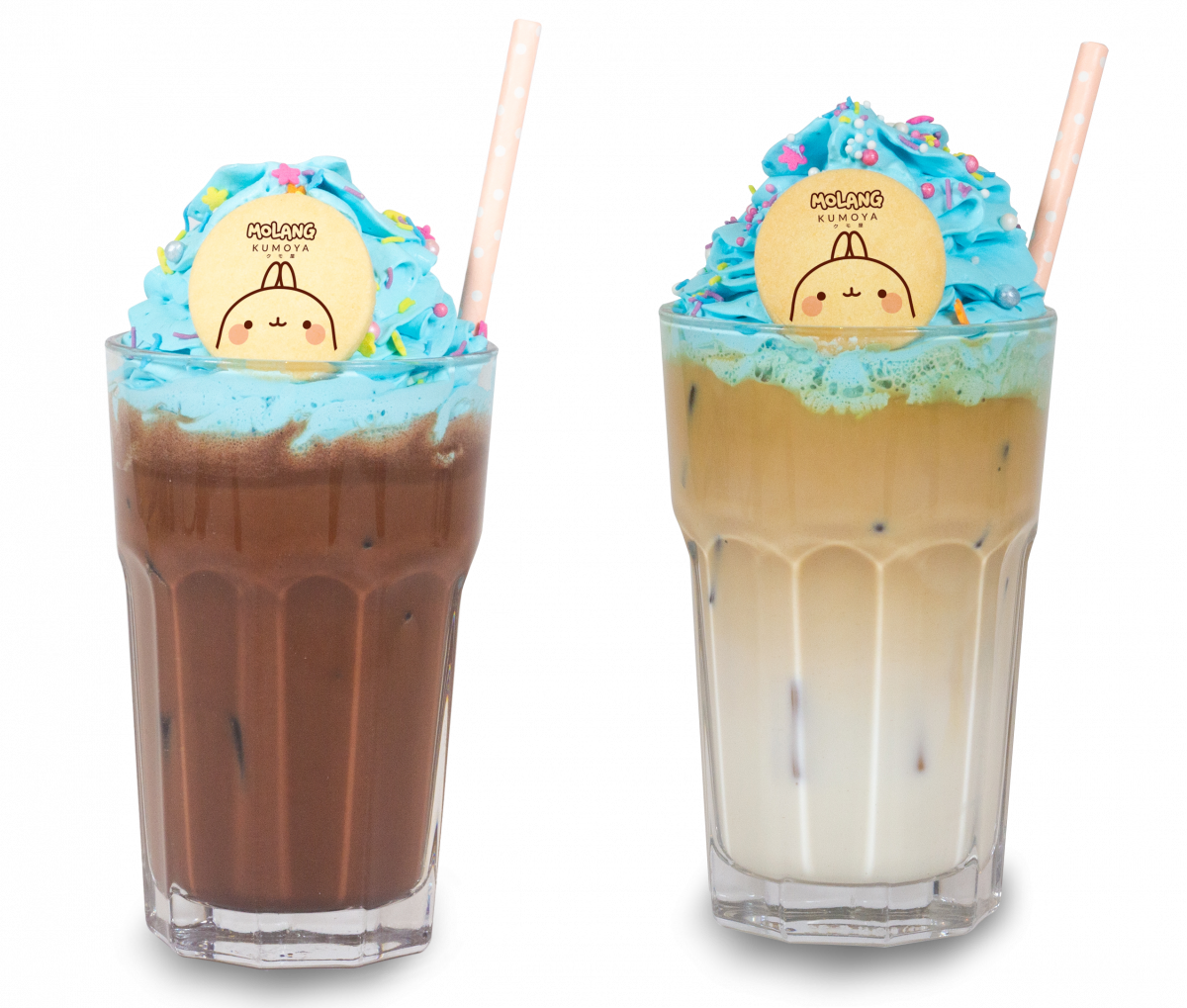 molang iced chocolate and latte
