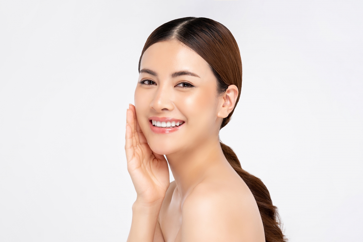 Lady with good skin