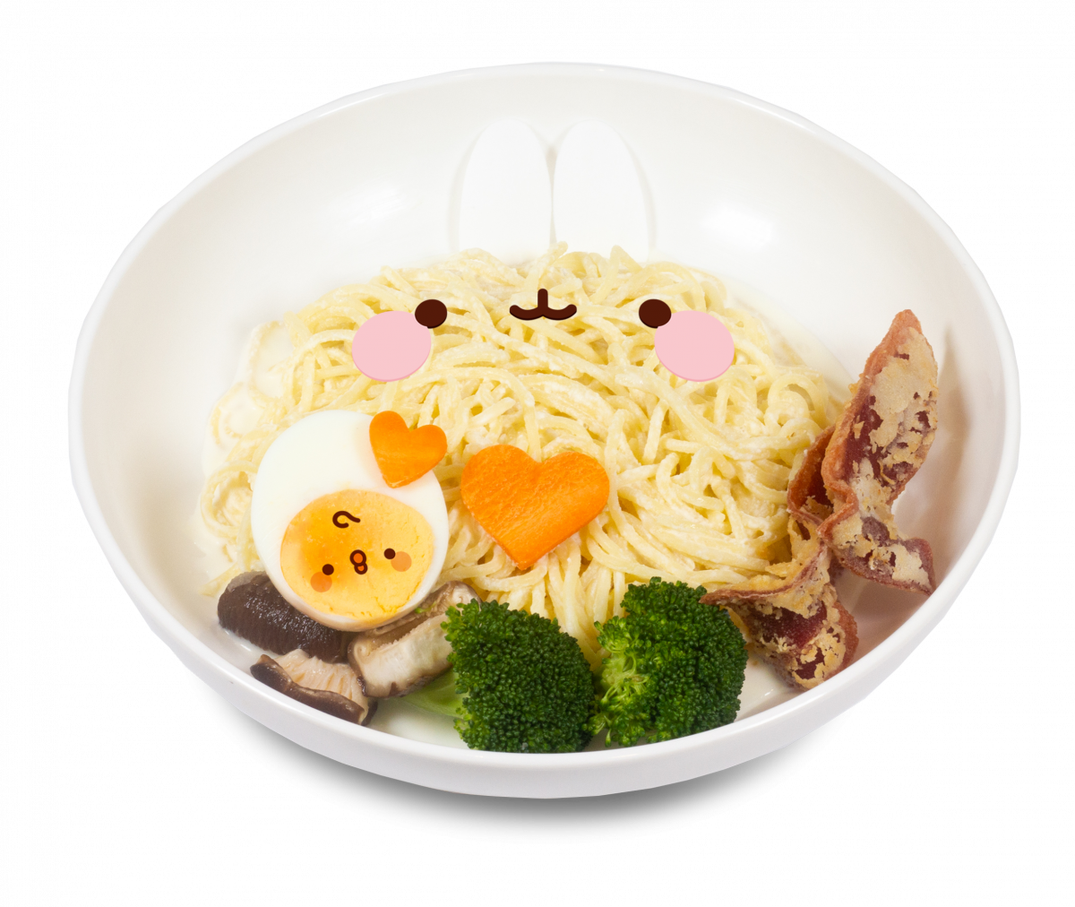 pasta at Kumoya molang themed cafe