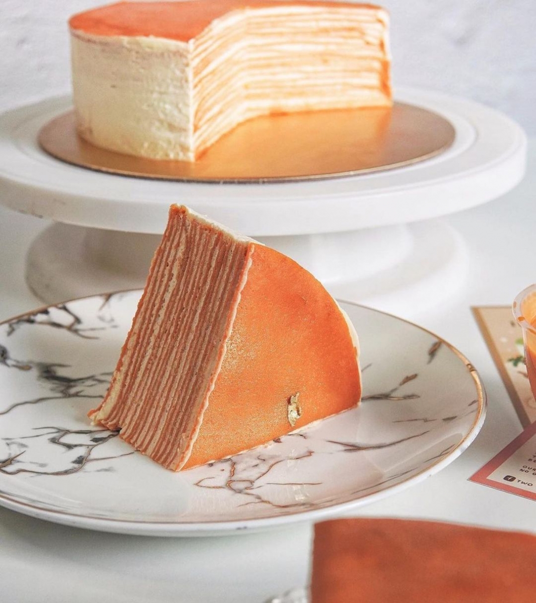 Two Bake Boys Thai milk tea crepe cake