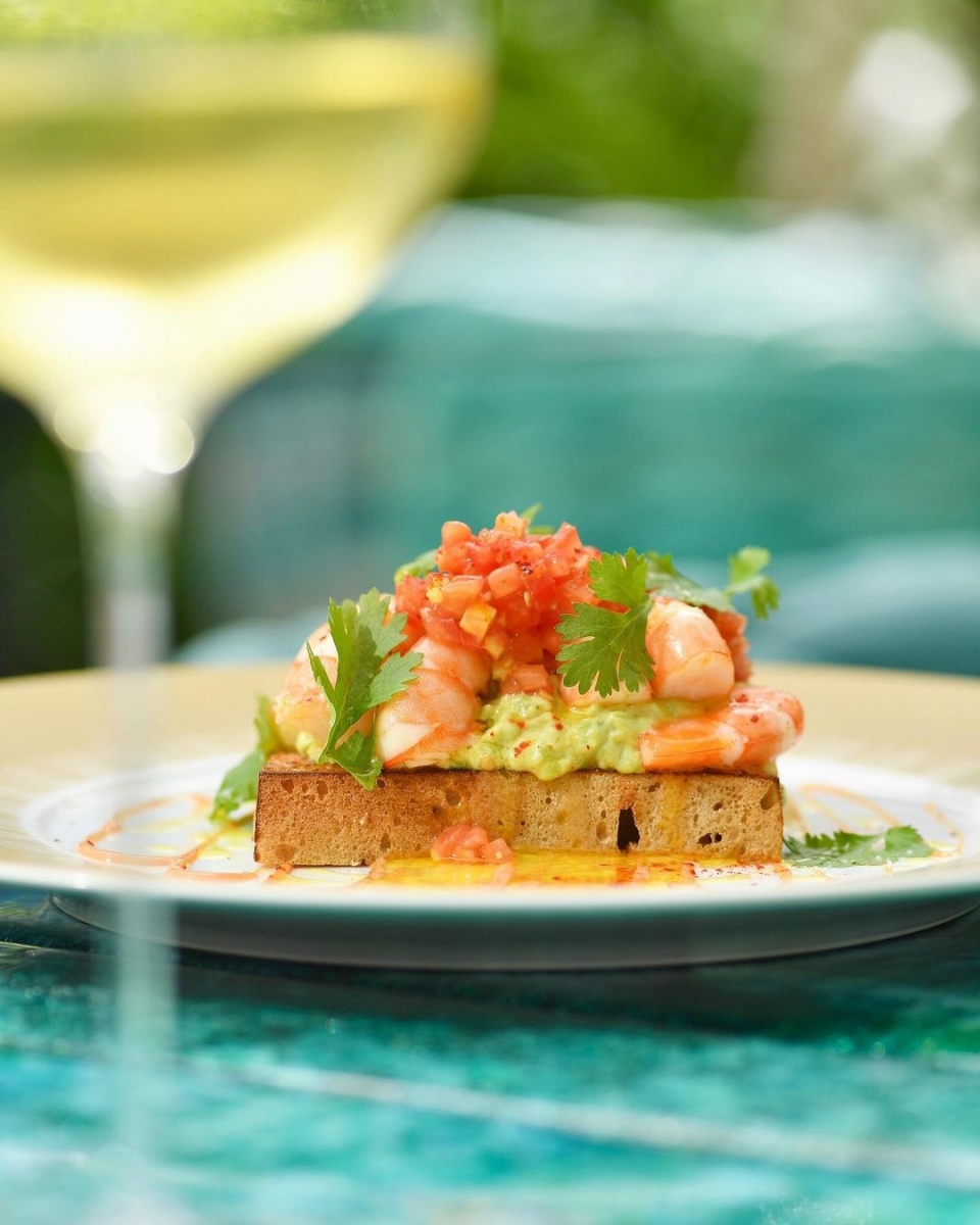 Louis Vuitton shrimp on toast