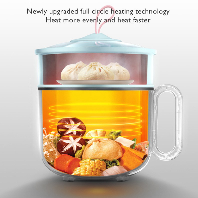 pastel blue doraemon steamer and hotpot cooker