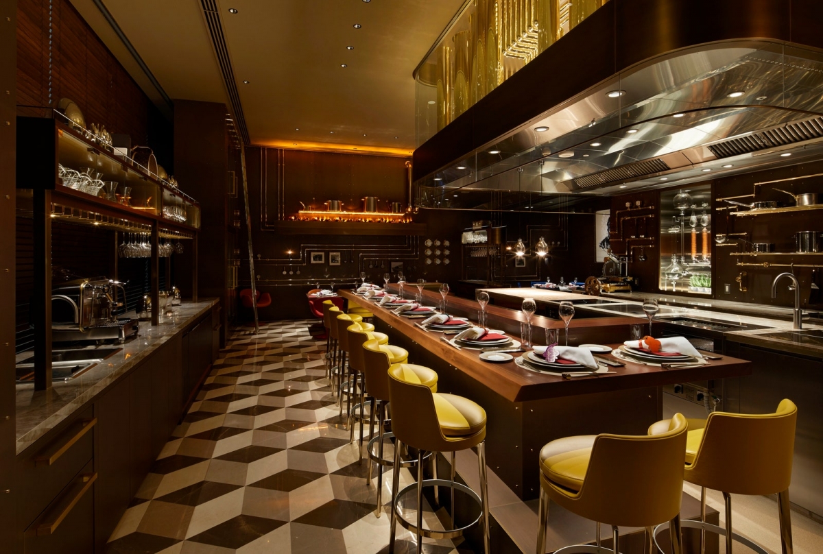 Louis Vuitton restaurant open-concept kitchen