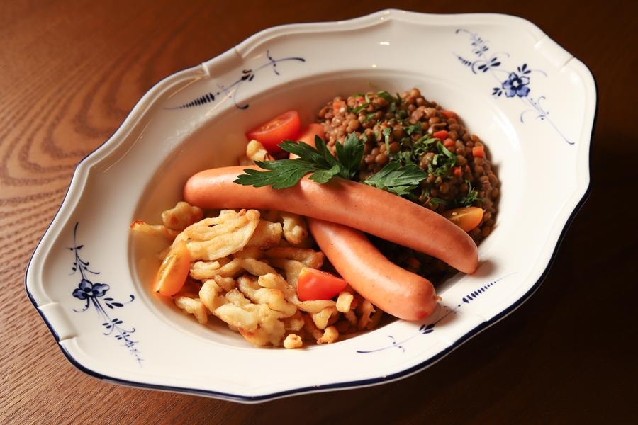 Swabian lentil stew
