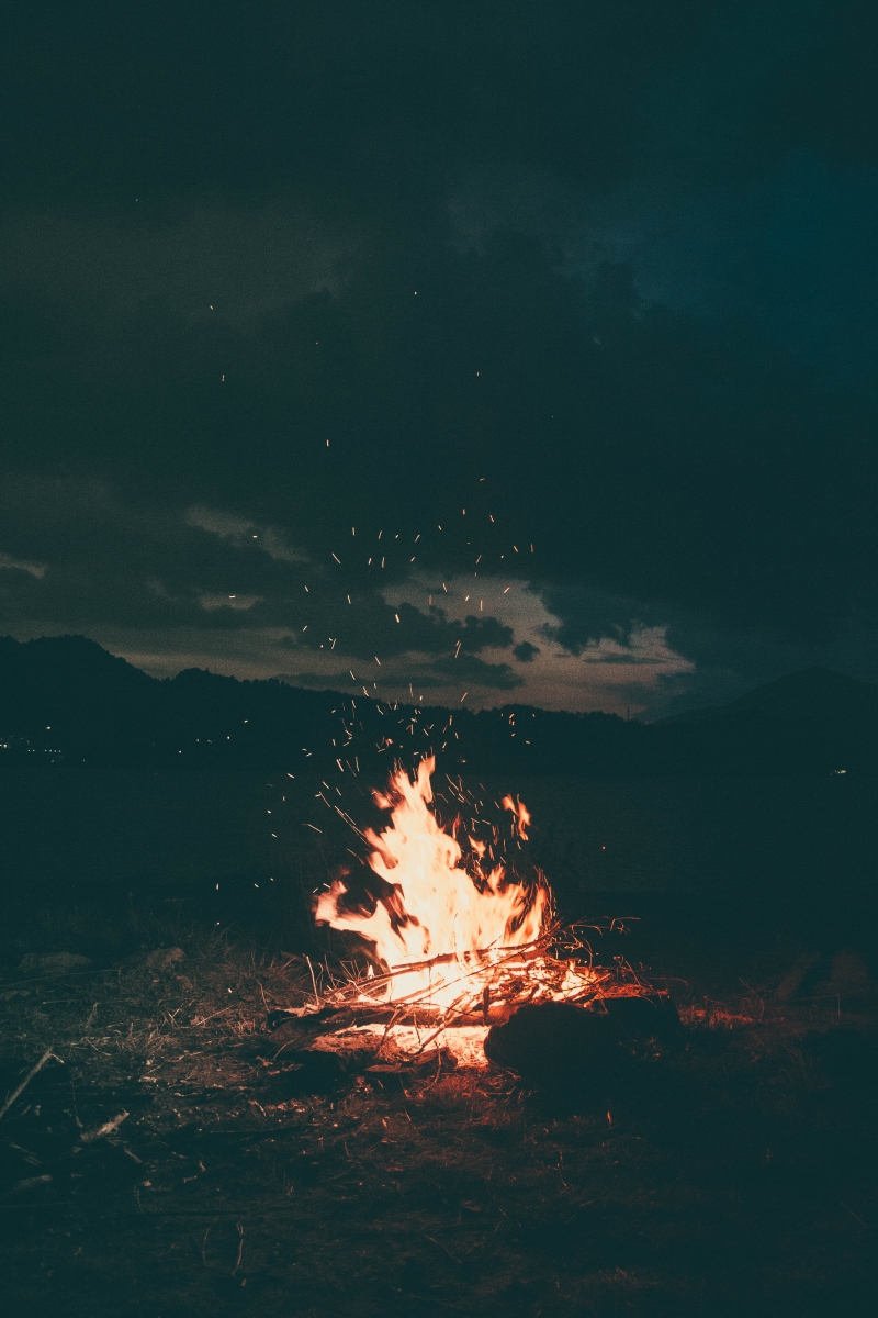 Campfire at the beach
