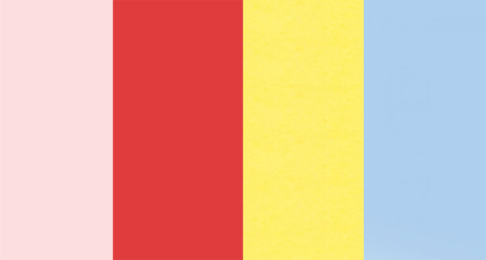 Monkey lucky colours for 2021 - pink, red, yellow, blue