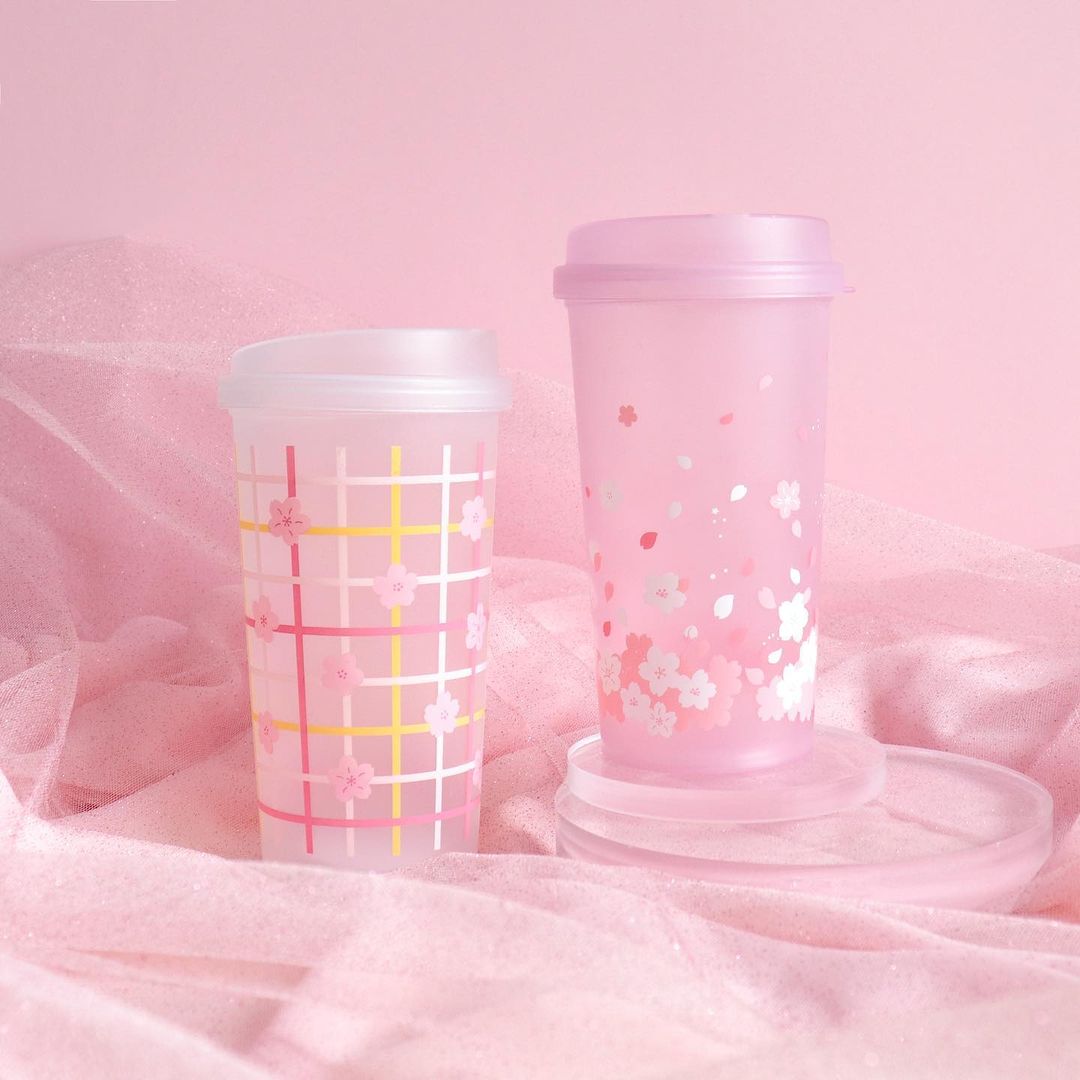 Daiso Korea Dreaming Blossom tumbler