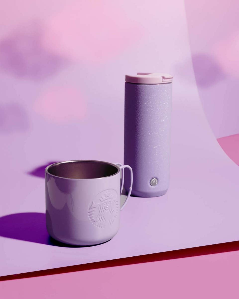 starbucks singapore pastel lilac cup and bottle