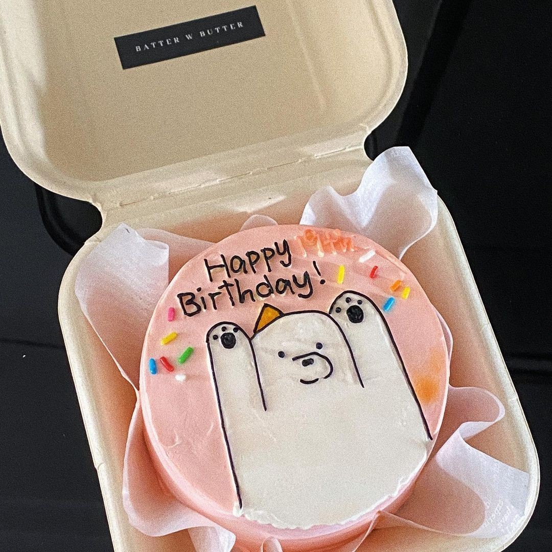 batterwithbutter iced bear Korean-style cake