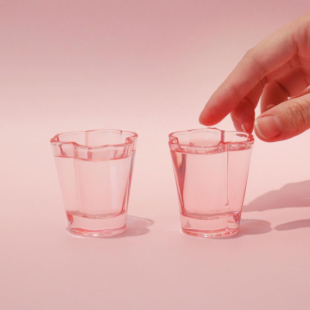 Daiso Korea Dreaming Blossom shot glass