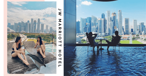 Drinks With A View While "Floating" On Water At JW Marriott Hotel Singapore's Infinity Pool