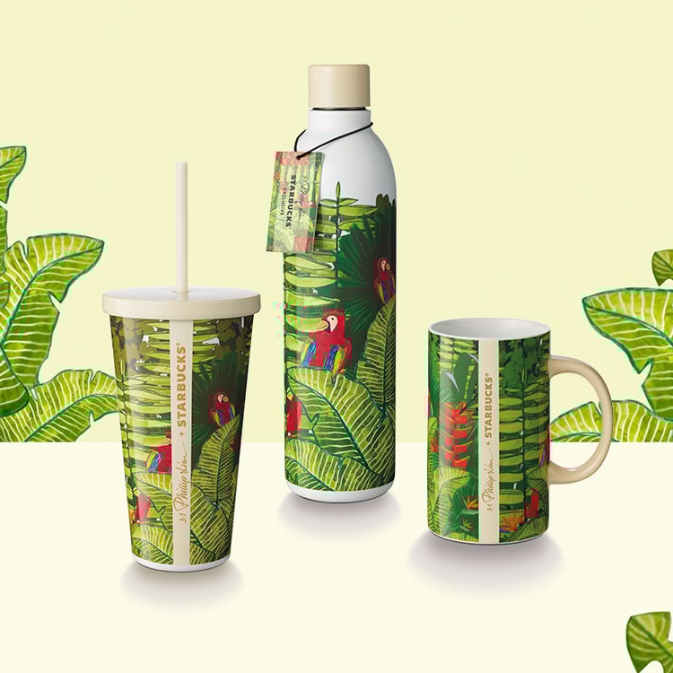 starbucks 3.1 Phillip Lim tropical parrot drinkware