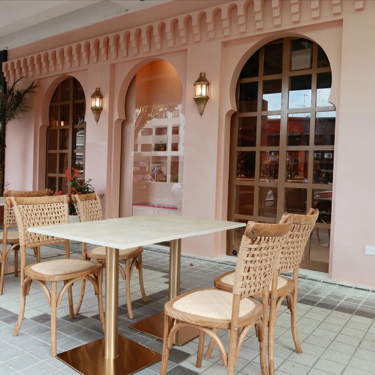 la fez cafe alfresco seating area