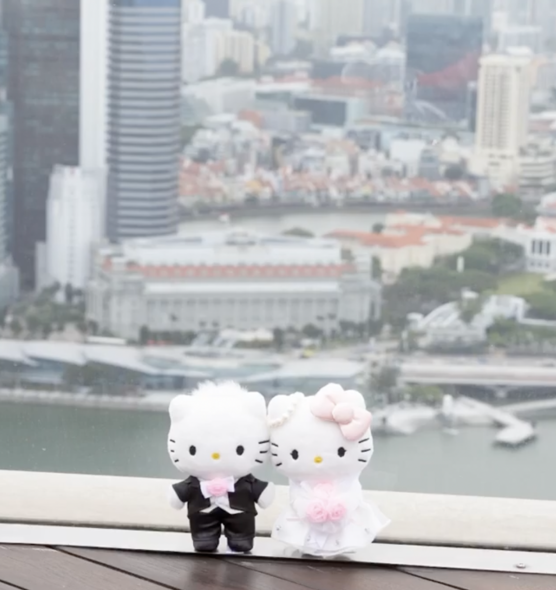 Hello Kitty wedding plushies MBS Singapore