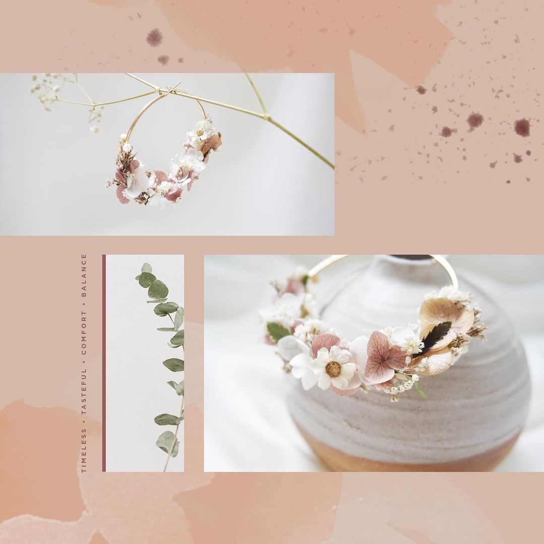 Preserved flower earring Singapore Twist The Willow Twig