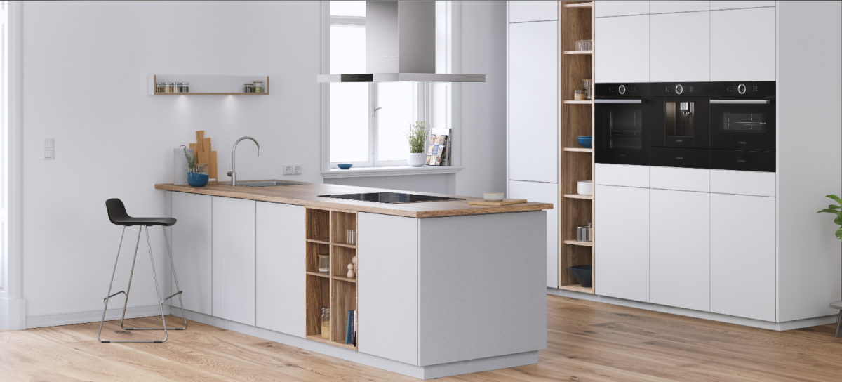 Bosch induction stove and hood